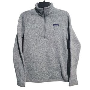 Patagonia Better Sweater 1/4 Zip Pullover Gray Medium Womens 25617 F17